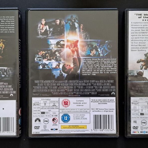 Transformers 1 & 2 Boxed DVD with Bonus 3, like new, English subtitles