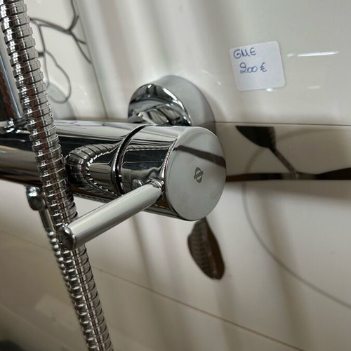 Thermostatic shower column with 2 outlets and adjustable column, new
