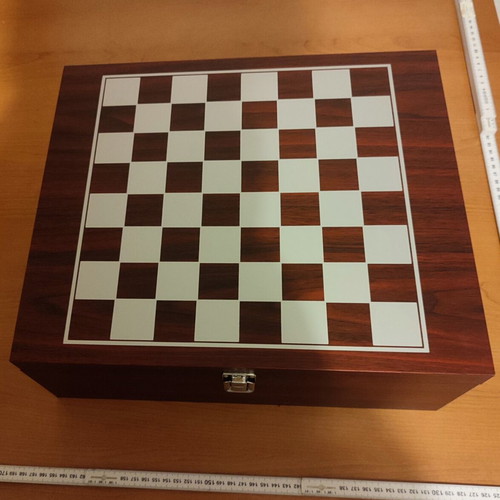 Chessboard and wine set new, without pieces