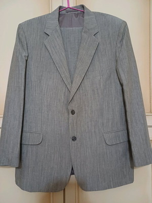 Men's summer linen suit new, gray, jacket size 54