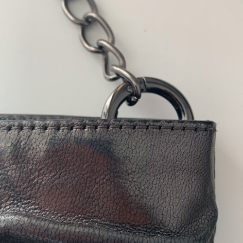 Michael Kors Webster crossbody bag like new, metallic dark gray leather