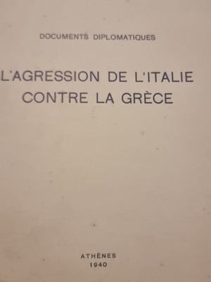 L'agression de l'Italie contre la Grèce βιβλίο σαν καινούργιο, ιταλικά