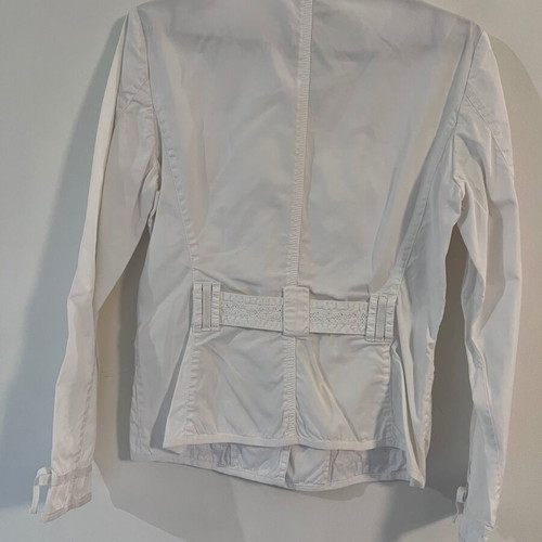 Cerruti 1881 jacket with lace details and large buttons, white, size S