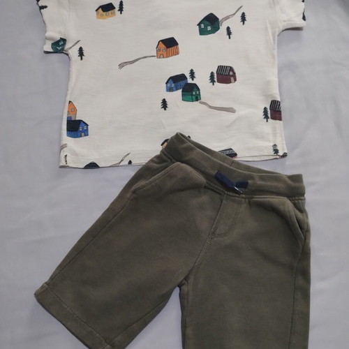 Boys' set Zara shirt and Orchestra shorts like new, size 4 years