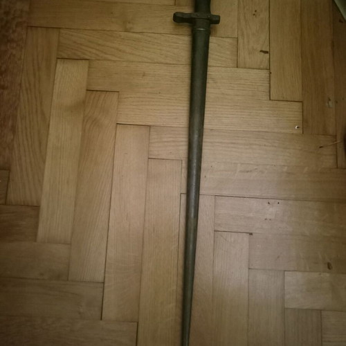 Decorative bayonet used, not sharpened, 65 cm with sheath