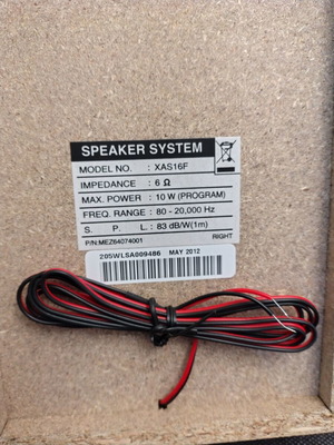Sound system speakers new dark brown color, set of 2