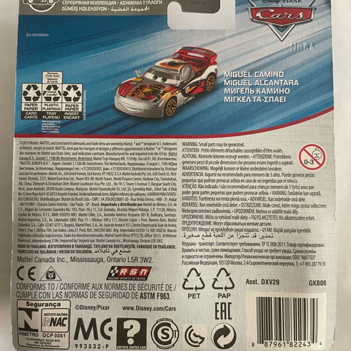 Disney Cars Silver Collection Miguel Camino toy car Mattel 2019 new