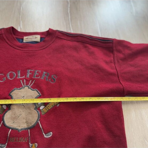 Vintage Belika Golfers Windstopper men's sweater red, like new, size 54