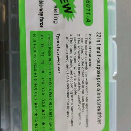 Screwdriver set with small tips new for delicate tasks