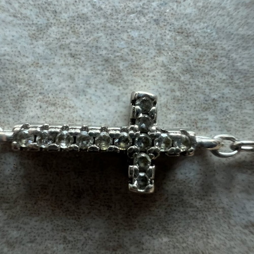 S925 necklace and bracelet set like new, silver