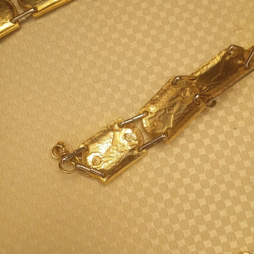 Vintage gold chain belt like new, 1980s style, size 105 cm