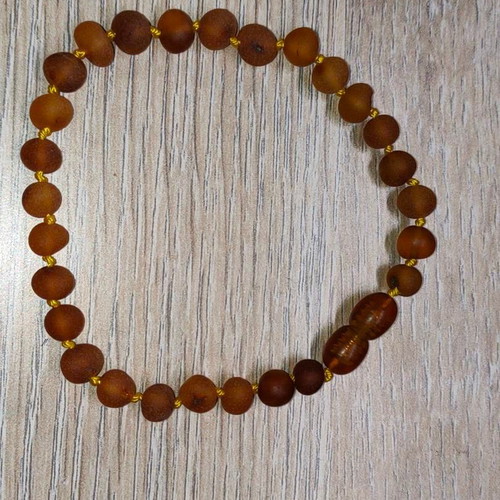 Authentic Baltic Amber Bracelet 20cm like new, brown