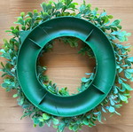 Spring Decorative Wreath with Green Leaves 23cm like new