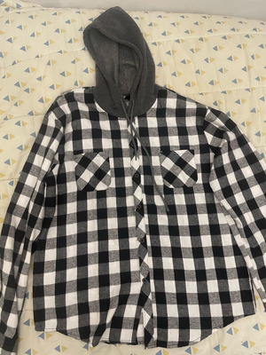 Hooded shirt jacket XL new