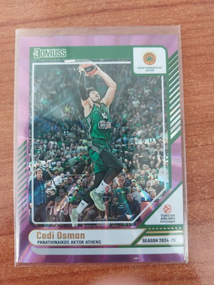 2024-25 Panini Donruss Euroleague Cedi Osman Purple Collectible Card like new