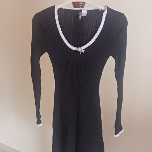 H&M knitted dress, black, XS