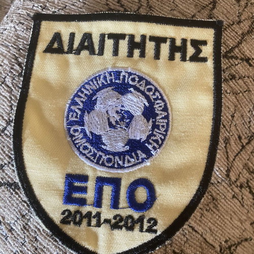 Official Referee Emblem of Hellenic Football Federation 2011-2012 like new