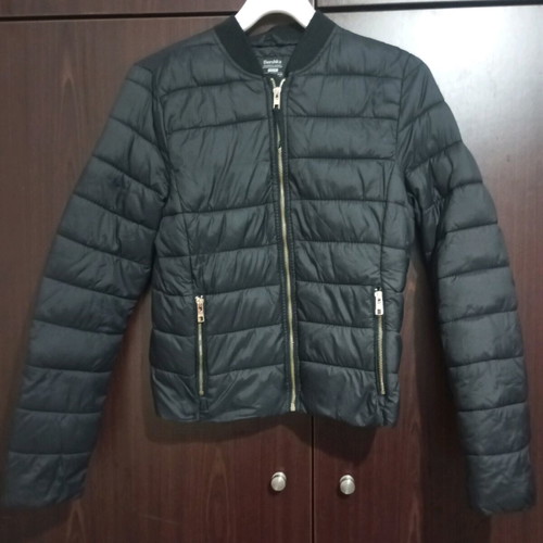 Bershka women's jacket used, size medium, black
