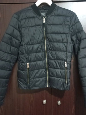Bershka women's jacket used, size medium, black