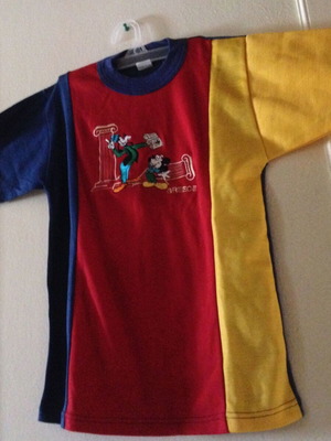 Комплект тениска и къси панталони Mickey Goofy GREECE No12 нов многоцветен