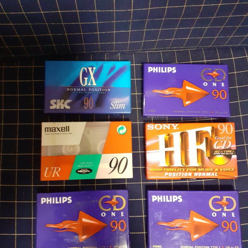 Blank sealed 90-minute cassettes new