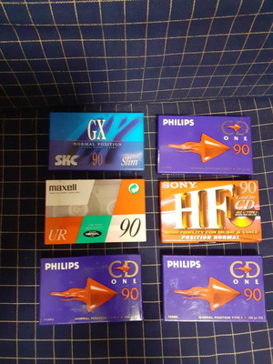 Blank sealed 90-minute cassettes new