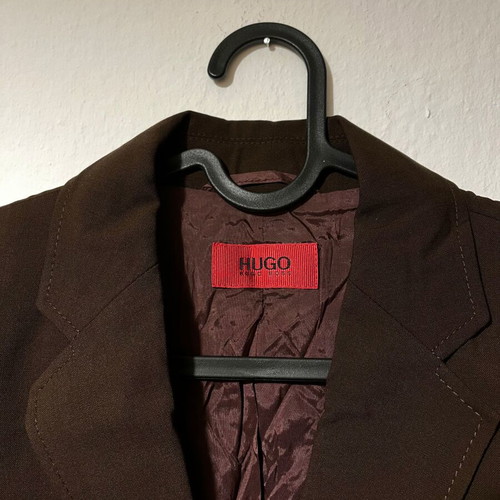 Hugo Boss women blazer used, wool, size 34, brown and black