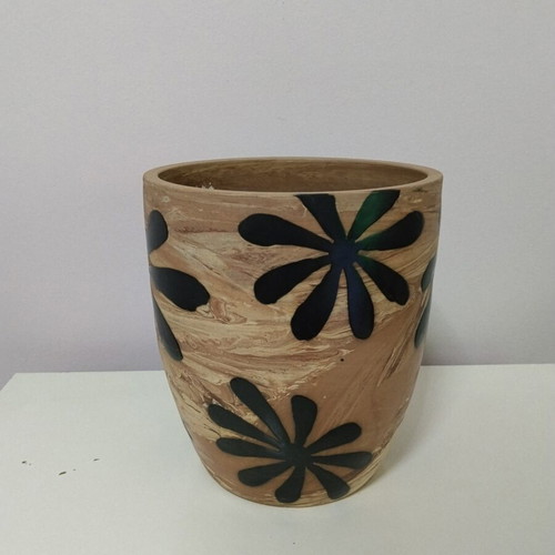Ceramic flowerpot like new, height 23.5 cm, diameter 20 cm