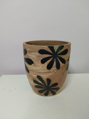 Ceramic flowerpot like new, height 23.5 cm, diameter 20 cm