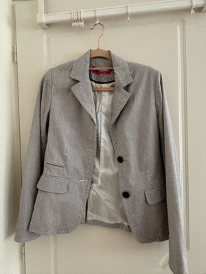 Women's striped blazer M, like new, navy blue