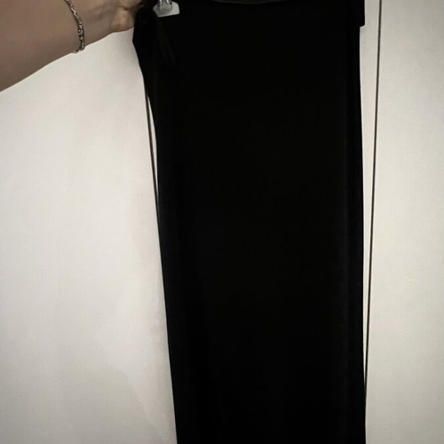 Long skirt with transparency like new, black, size M