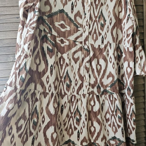 Summer dress with ethnic print, like new, size M