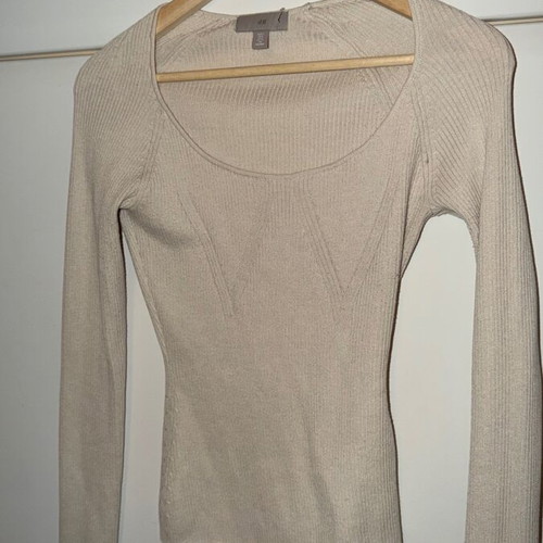 H&M Beige Women's Blouse Small Used