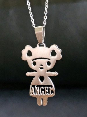 Angel Girl stainless steel necklace new