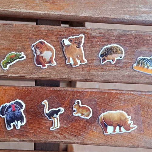 Pack of 9 animal stickers