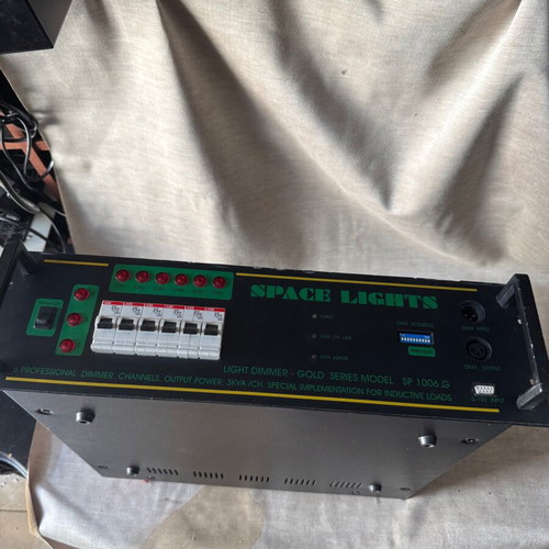 Space Lights SP 1006.G DMX dimmer used, 6 channels 3kVA each