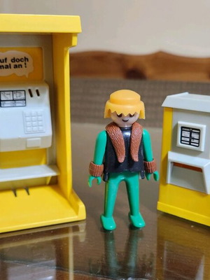 Playmobil 3231 Post Office Telephone Booth vintage city set used
