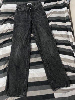 Pull & Bear wide leg jeans size 32, black