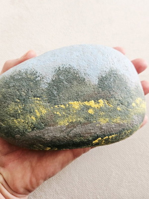 Handmade Painted Stone The Stillness Collection No6 like new