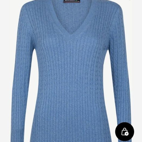 Felix Hardy cotton sweater new, medium large, blue lilac