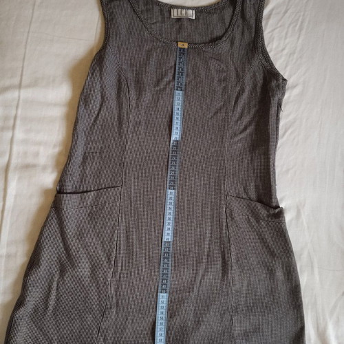 Mini checked dress Ice size M 38 like new with pockets
