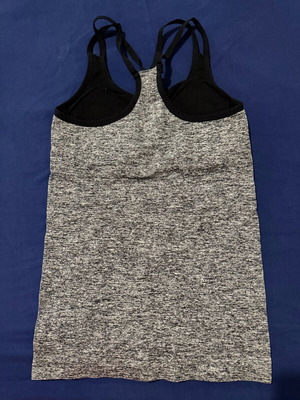 Sports top with reinforcement like new, size S, gray