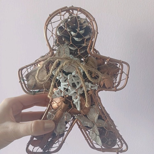 Διακοσμητικό ποτ πουρί Gingerbread Man καινούργιο