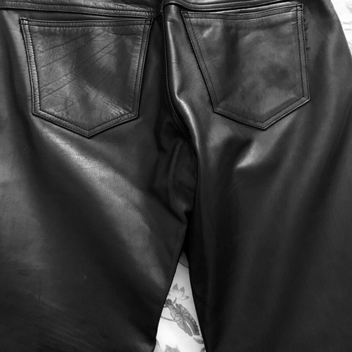 AKASO 100% Real Leather Vintage Trousers, Size L