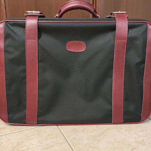 Vintage suitcase used, 1980-1990 decade, black
