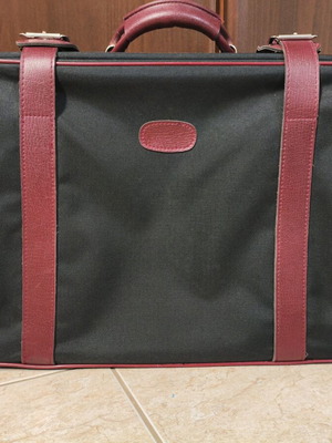 Vintage suitcase used, 1980-1990 decade, black
