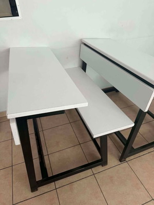 School desks like new, pack of 10, two-seater