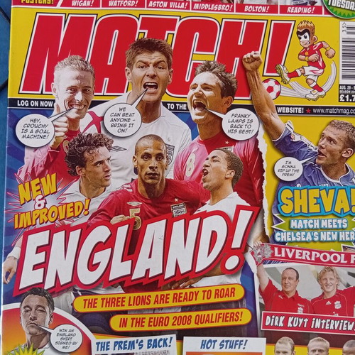 Match Football Magazine Issue 29/8-4/9/2007 like new, Premier League posters
