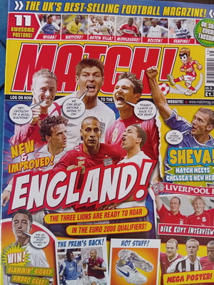 Match Football τεύχος 29/8-4/9/2007 σαν καινούργιο, αφίσες Πρέμιερ λιγκ