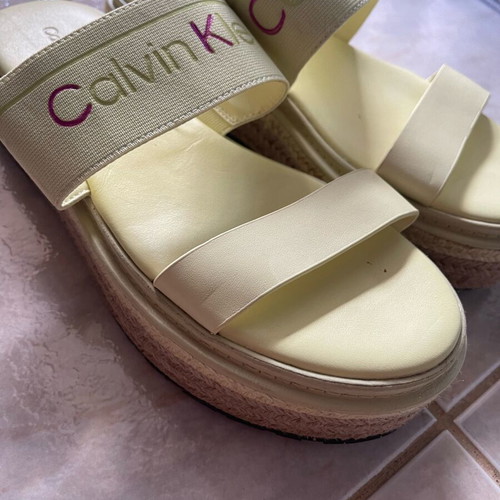 Calvin Klein flatforms like new, yellow, size 38